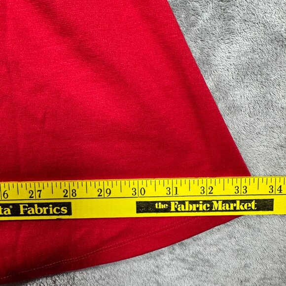 Jessica Simpson Red Black Fit & Flare Sleeveless Dress Keyhole Back M - Picture 8 of 11